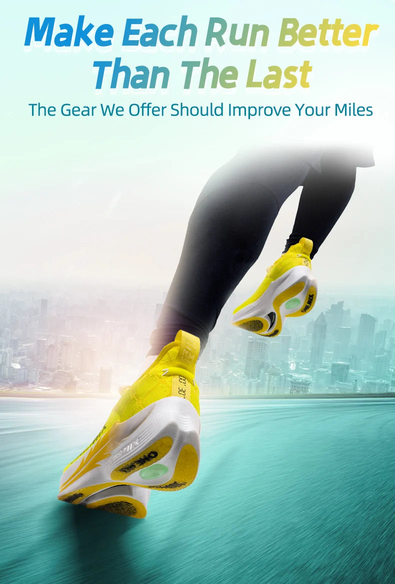 ONEMIX Carbon Fiber Plate Running Shoes Traction Shock Absorption Sneakers Professional Marathon PB Racing Sports Trainers Shoes