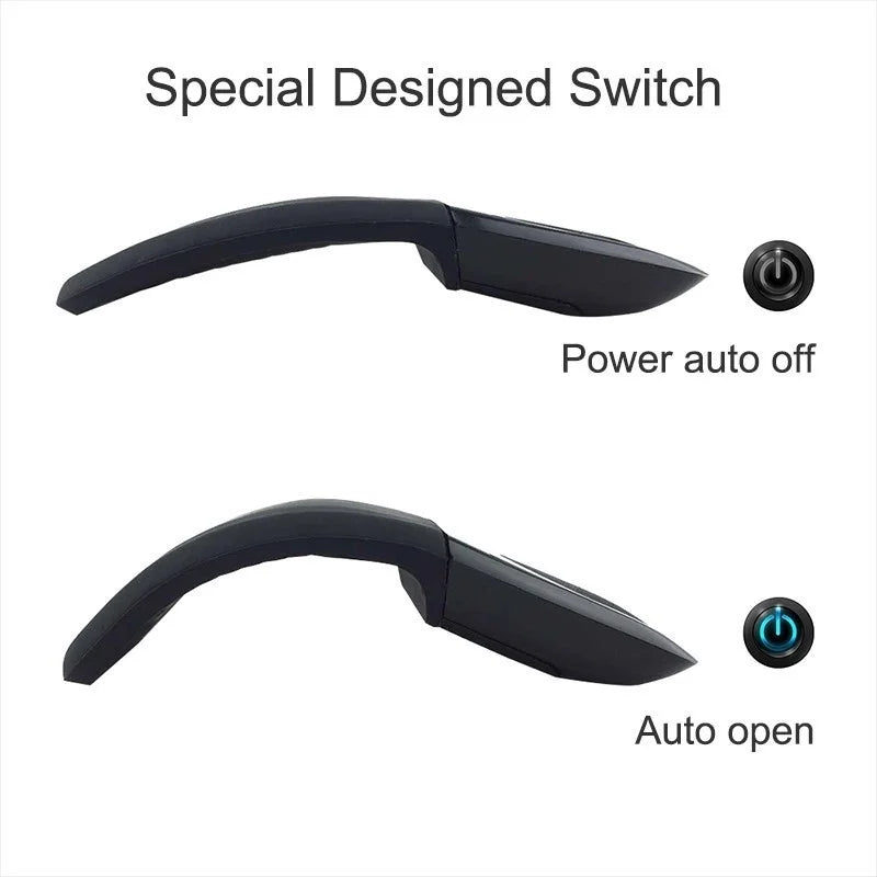 Bluetooth Wireless Arc Touch Mouse For Microsoft PC Laptop 1200DPI Optical Folding Mouse Slim Notebook Gaming Computer Mice