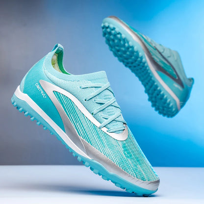 Neue Herren-Fußballschuhe für draußen, atmungsaktive Fußballschuhe für Erwachsene mit rutschfester Sohle, lange Stollen, Sportschuhe für Training, Jungen und Spiel, komfortabel