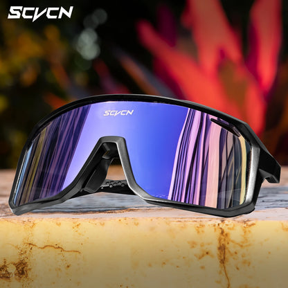 SCVCN New Outdoor Cycling Glasses Bike Sunglasses Men UV400 Eyewear Sports MTB Goggles Bicycle Women Riding Hiking Sunglasses