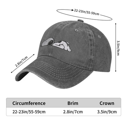 Sleeping Snoopy-baseballkepsar, avslappnad stil, tvättad look, snapback-keps, unisex, utomhus, sommar, justerbar keps