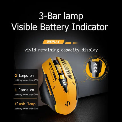 High Quality Inphic A9 200-2400dpi Bluetooth 5.0 Mouse Silent Charging Mechanical Feel Wireless Mouse for Tablet gaming mouse