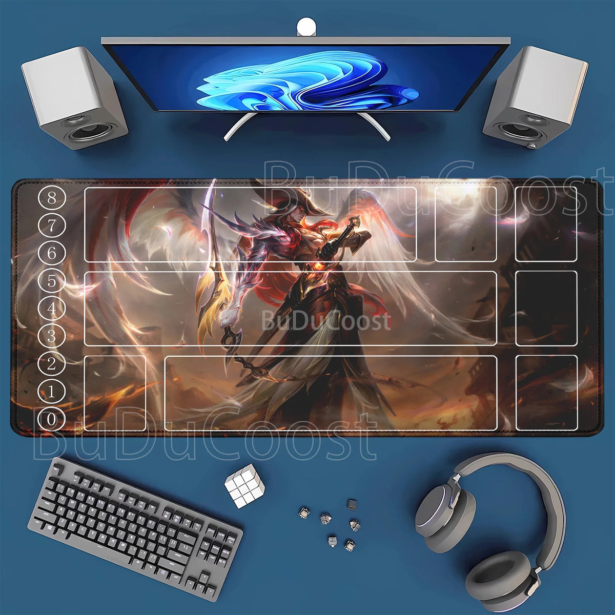 HD-tulostettu leikkimatto League of Mouse Pad Legends Riftbound -sarja TCG LOL-kortti 600x350 mm toimisto Ommellut reunat Lautapeli Pöytämatto