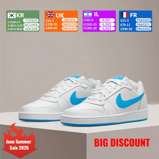 „Nike Ebernon“ žemi klasikiniai, patogūs, neslystantys, amortizuojantys, patvarūs kasdieniniai unisex riedlentininkų bateliai AQ1775-102