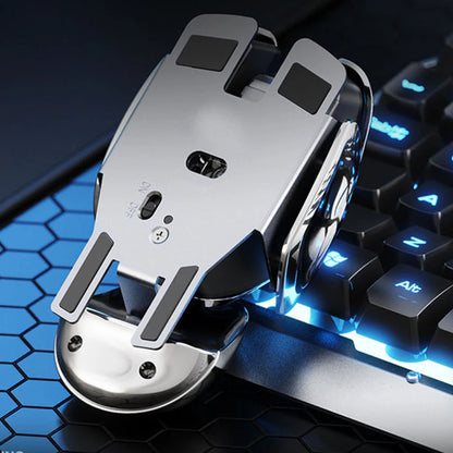 Rechargeable Mute Wireless Mouse USB Ergonomics Metal Receiver Desktop Waterproof Gaming Mice PC Laptop Tools