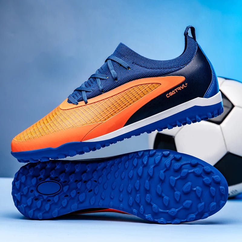 Neue Herren-Fußballschuhe für draußen, atmungsaktive Fußballschuhe für Erwachsene mit rutschfester Sohle, lange Stollen, Sportschuhe für Training, Jungen und Spiel, komfortabel