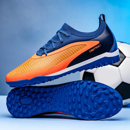 Neue Herren-Fußballschuhe für draußen, atmungsaktive Fußballschuhe für Erwachsene mit rutschfester Sohle, lange Stollen, Sportschuhe für Training, Jungen und Spiel, komfortabel