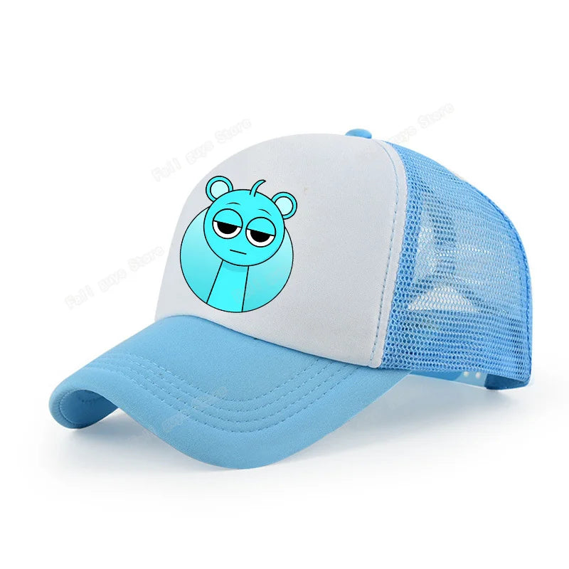 Sprunkis Unisex Baseball Cap Adjustable Summer Parent-child Sunhat Mesh Breathable Outdoor Sport Boy Hip Hop Peaked Hat Gift