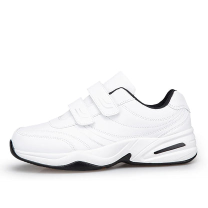 Baskets en cuir à crochet et boucle réglables pour hommes chaussures de sport décontractées baskets blanches Masculino Zapatillas Deportivas Tenis