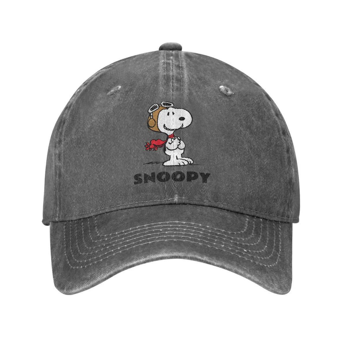 Sleeping Snoopy-baseballkepsar, avslappnad stil, tvättad look, snapback-keps, unisex, utomhus, sommar, justerbar keps