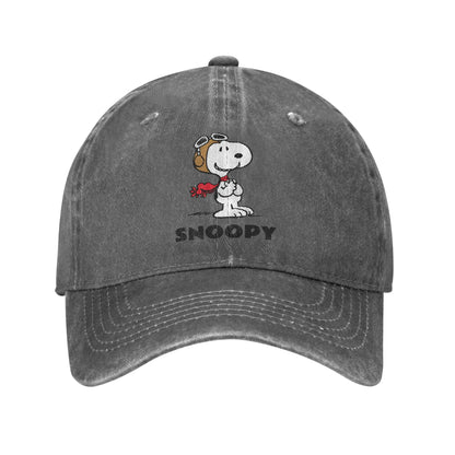 Sleeping Snoopy-baseballkepsar, avslappnad stil, tvättad look, snapback-keps, unisex, utomhus, sommar, justerbar keps