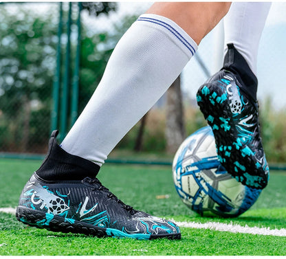 Men Professional Football Shoes Society Cleats Soccer Shoes Original Indoor Football Field Boots Grass Training TF/FG Sneaker