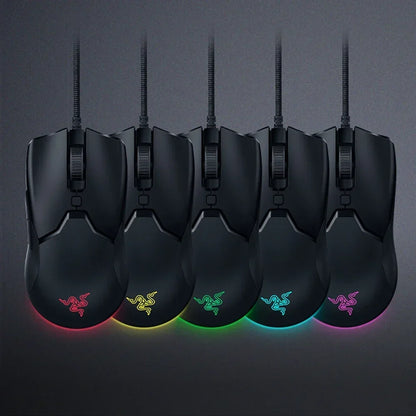 Razer NEW YEAR GIFT Thunder Snake Viper Mini Computer Esports Cable Gaming Mouse Laptop RGB Light, Small Hand Mouse