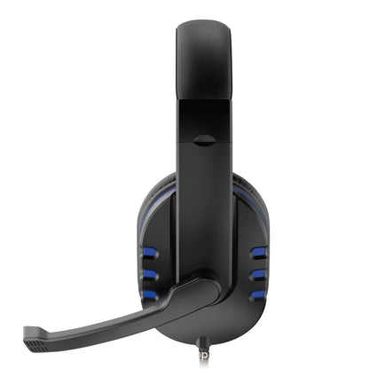 3,5 mm bedrade gamingheadset met microfoon voor PS4, pc en laptop, stereo gaminghoofdtelefoon met ruisonderdrukkende microfoon, bedrade over-ear gamingheadset