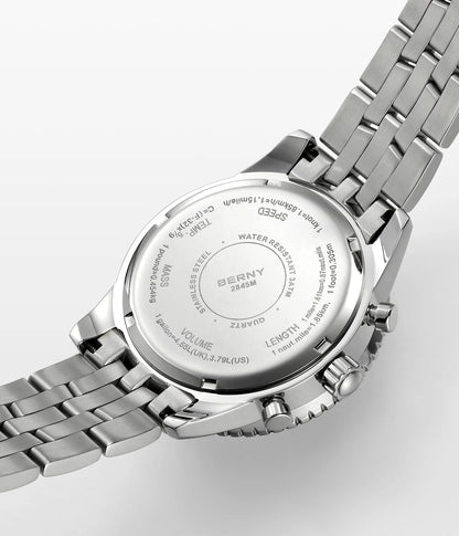Pánske chronografické hodinky BERNY – Multifunkčné quartzové hodinky v leteckom štýle s ukazovateľom dátumu, zafírovým sklom a vynikajúcou luminiscenciou – Luxusné náramkové hodinky pre mužov