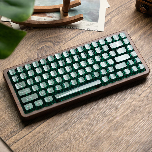 Womier WD75 QMK/VIA Gaming-Tastatur aus Holz, 8000mAh, kabellose mechanische Custom-RGB-Tastatur mit Tri-Mode und Hot-Swap-Funktion