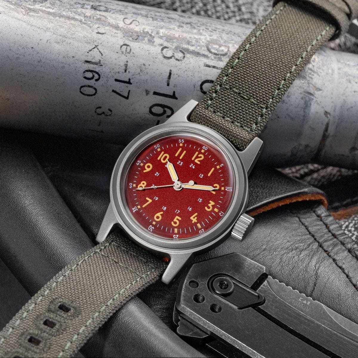 THORN Retro vojenské hodinky 36 mm s strojkem NH35A SHY-043 Sportovní hodinky Unisex Pánské a dámské Luxusní