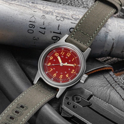 THORN Retro vojenské hodinky 36 mm s strojkem NH35A SHY-043 Sportovní hodinky Unisex Pánské a dámské Luxusní