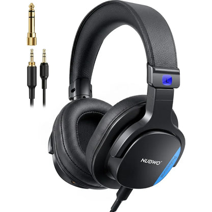 Casque studio NUBWO HD01 filaire haute résolution, circum-auriculaire, avec adaptateur 1/4 pouce vers 3,5 mm, léger, fermé, pour DJ.