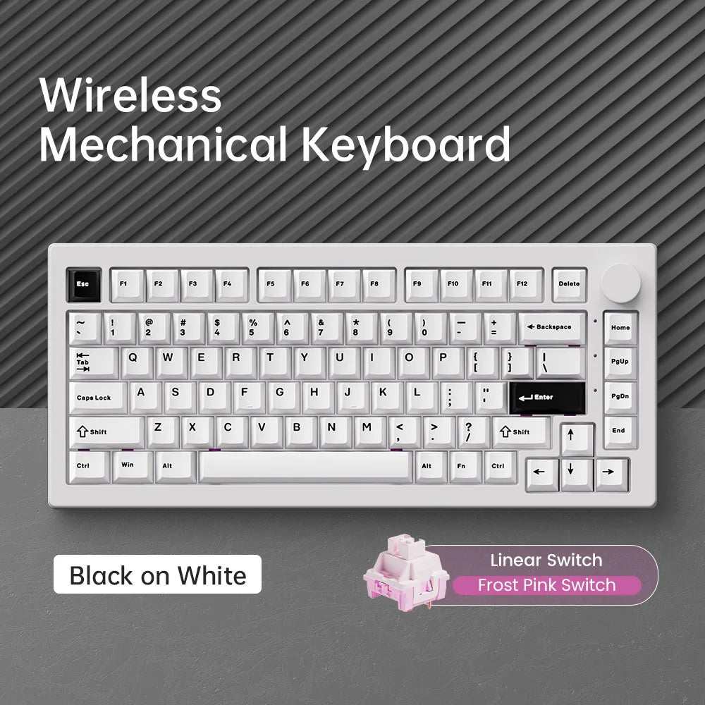 Tastiera meccanica Akko 5075 V3 75% 8000/10000mAh 2.4GHz wireless/cablata Type-C/BT 5.0 hot swap RGB gasket per gaming e digitazione