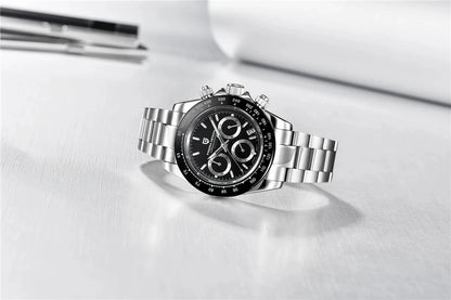 Relógio cronógrafo para homem PAGANI DESIGN – Relógio de pulso de luxo com movimento de quartzo, luminoso e estanque.