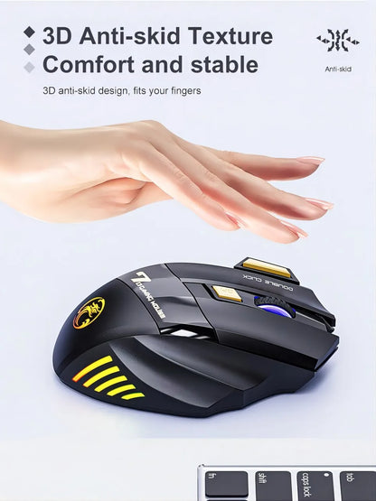 Wireless Bluetooth Mouse Rechargeable 7 Button RGB Gaming Mouse Gamer Ergonomic Mouse LED Backlit PC Silent Mice