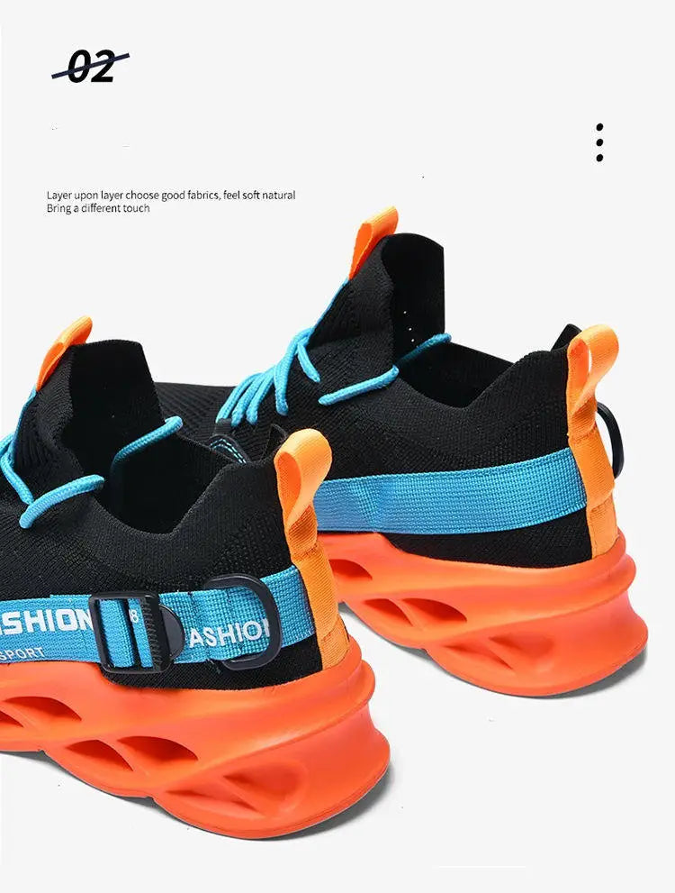 Hot Sale Fashion Purple Casual Sneakers Women Men Blade Running Shoes Big Size 48 Light Breathable Sports Shoes Men Mesh Sneaker