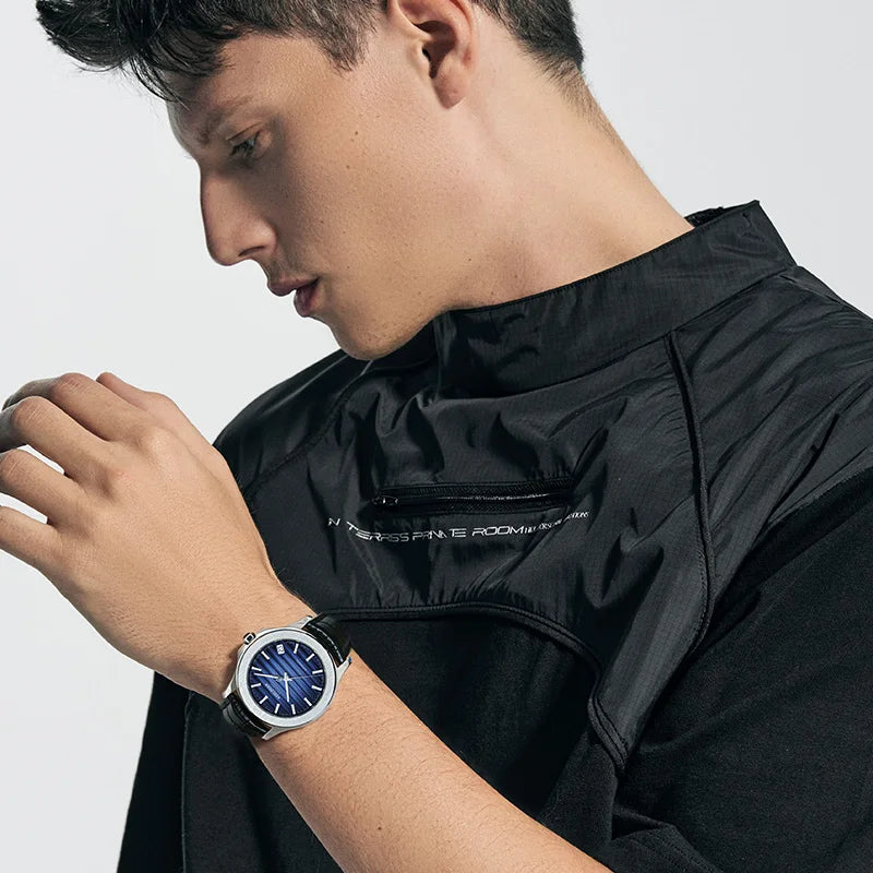 Reloj AGELOCER Original Baikal para hombre, con calendario grande, de estilo formal y de negocios, mecánico automático. Regalo de cumpleaños para hombre.