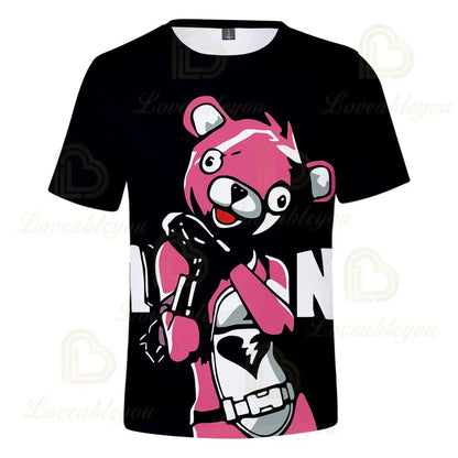 Czerwony Jade Fortnite Anime Battle Royale 3D T-shirt dla mężczyzn, kobiet i dzieci – T-shirt Pelly, prezent urodzinowy dla dziewczynek i chłopców