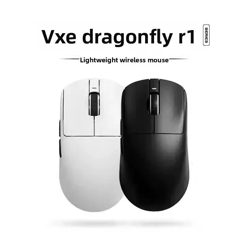 VXE Dragonfly R1 Wireless Lightweight Ergonomic Mouse PAW3395 Sensor Three-mode Gaming Mouse Low Latency PC Player Office Gift