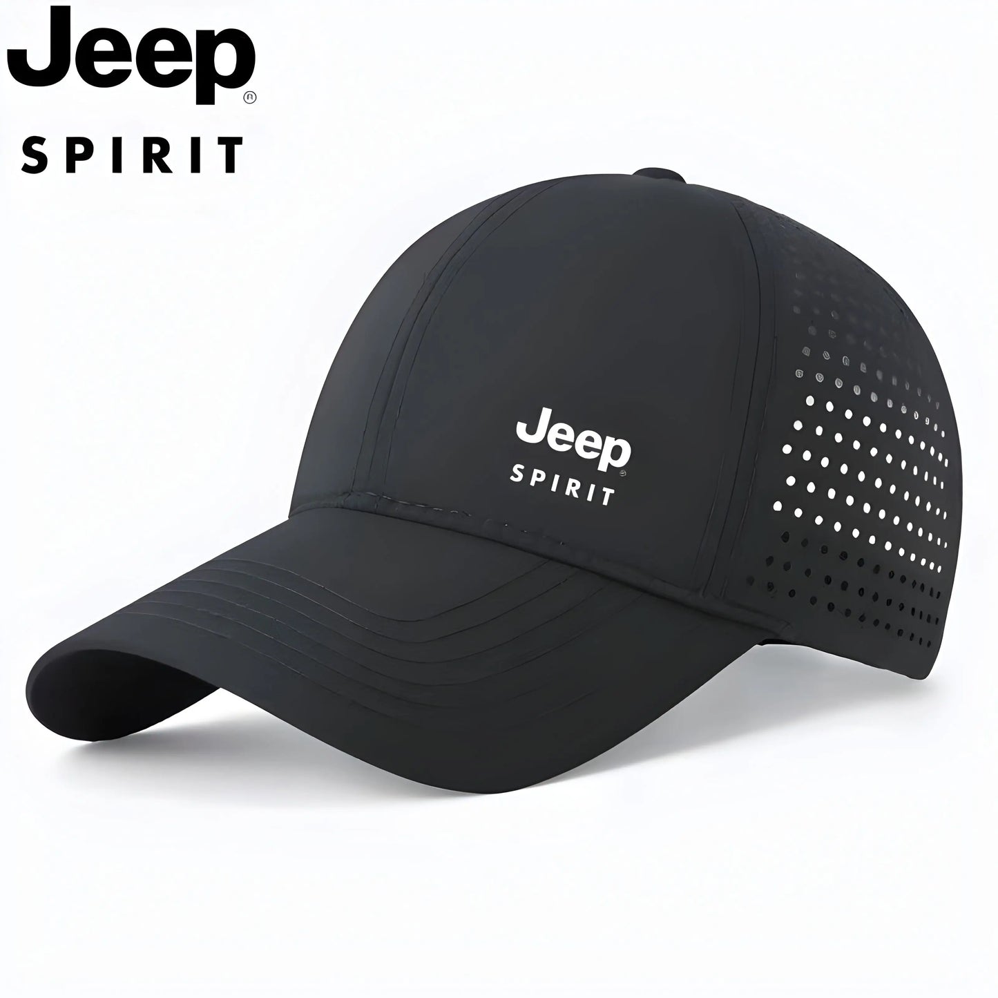 JEEP Quick drying Baseball Hat Summer Mesh Men's and Women's Sunshade, Breathable Sunscreen, Duck Tongue Hat