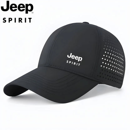 JEEP Quick drying Baseball Hat Summer Mesh Men's and Women's Sunshade, Breathable Sunscreen, Duck Tongue Hat