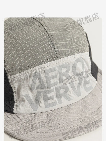 Japanese Retro Color Matching 5-panel Baseball Caps for Men Summer Outdoor Camping Leisure Sun Protection Niche Women's Hats