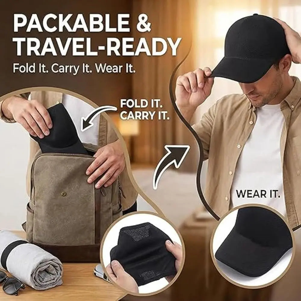 Creative Gift Seamless Baseball Cap Quick Drying Packable Sports Hat Polyester Lightweight Visor Cap