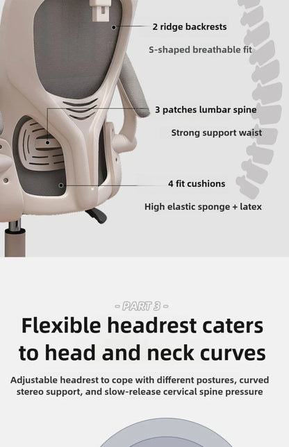 Ergonomic Chair, home Computer Chair, comfortable Sedentary Student Study Chair, dormitory Backrest, E-sports Chairs, Office Chairs