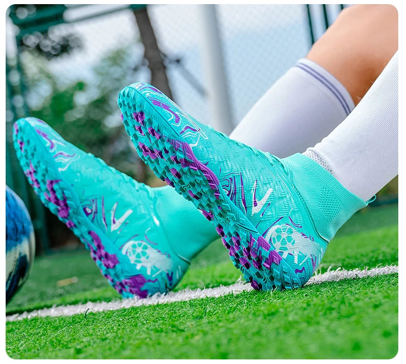 Men Professional Football Shoes Society Cleats Soccer Shoes Original Indoor Football Field Boots Grass Training TF/FG Sneaker