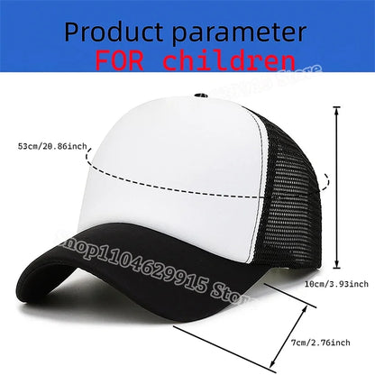 Pokemons Baseball Cap Cartoon Anime Charmander Pikachu Squirtle Headwear Summer Adjustable Breathable Mesh Hats Birthday Gift