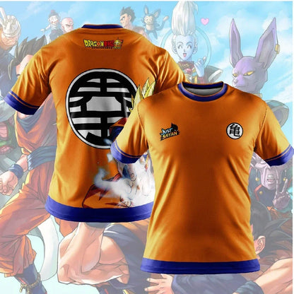 Trička s potiskem Goku z anime Dragon Ball, trička s kreslenými motivy, letní prodyšná trička a pohodlná trička, pánské oblečení, svrchní oblečení