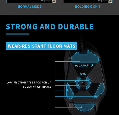Logitech (G) G402 Gaming Mouse Wired Mouse E-sports Mechanical Macro Programming Mouse CSGO Chicken Dinner Computer Competitive