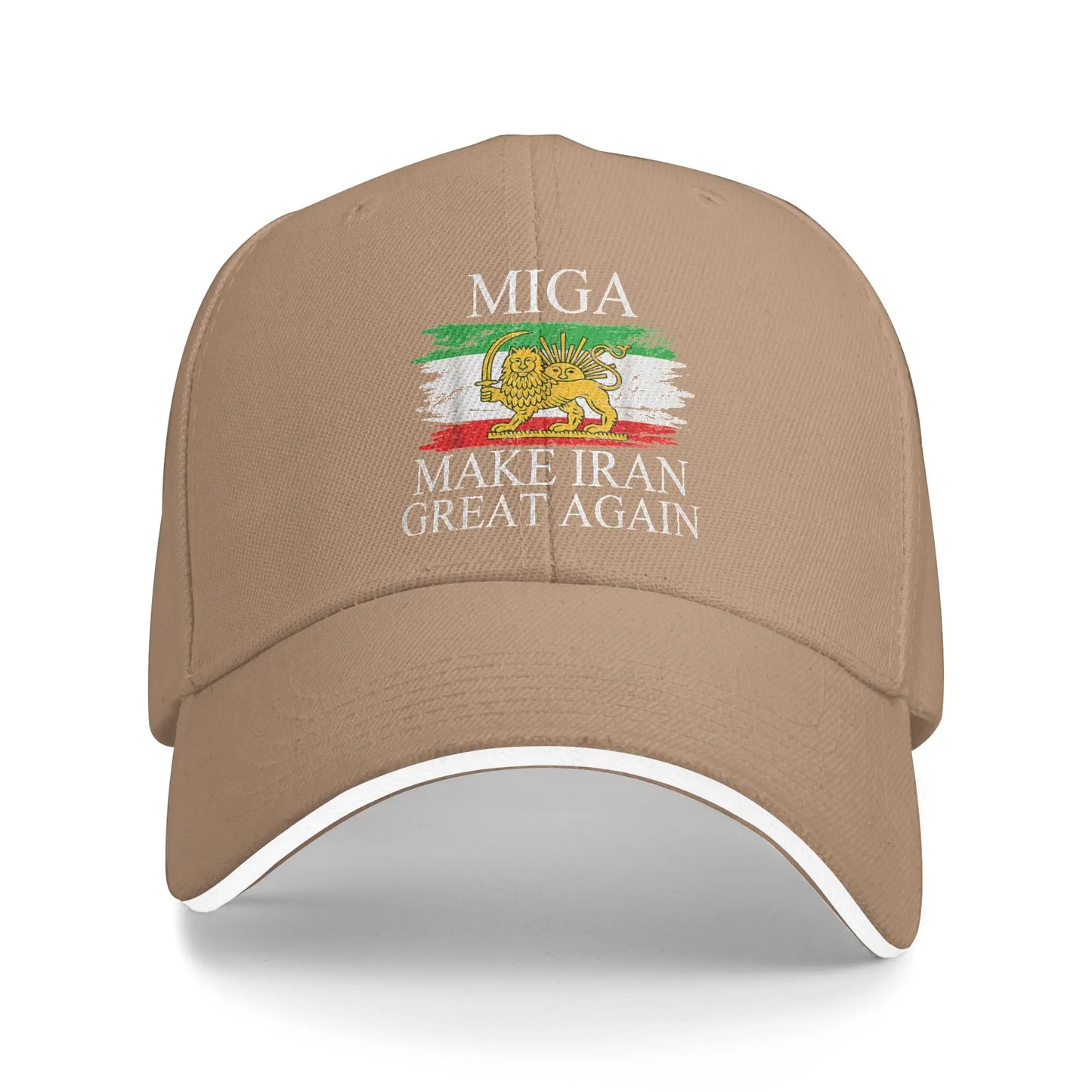Make Iran Great Again Emblem Of Iran MIGA Gift Sun Baseball Cap Summer Unisex Trucker Hat High Quality Baseball Caps