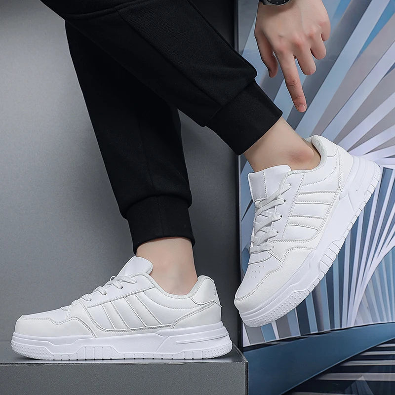 Baskets en cuir pour hommes, chaussures de sport décontractées, plates, de Skateboard, grande taille 50 51 52, offre spéciale pour livraison directe