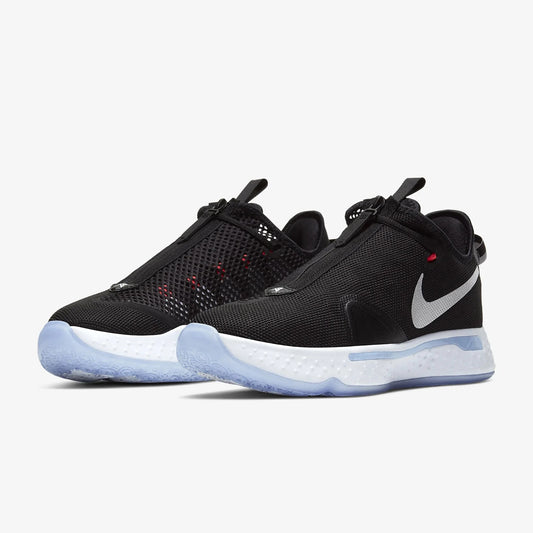 „Nike“ originalūs „PG 4 EP“ Paul George 4 juodi, balti ir mėlyni „Drip“ vyriški krepšinio bateliai CD5082-001