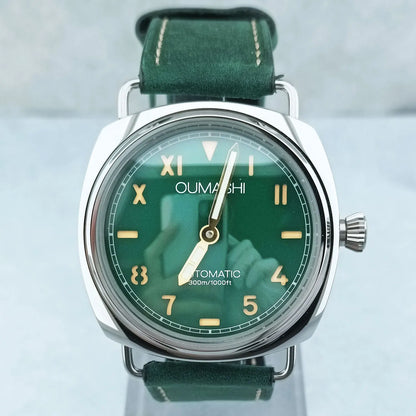 Zegarek męski 46 mm z ręcznym naciągiem, mechanizm Seagull ST3600, szkło szafirowe, wodoodporny, stal nierdzewna 316L, zegarek na zamówienie