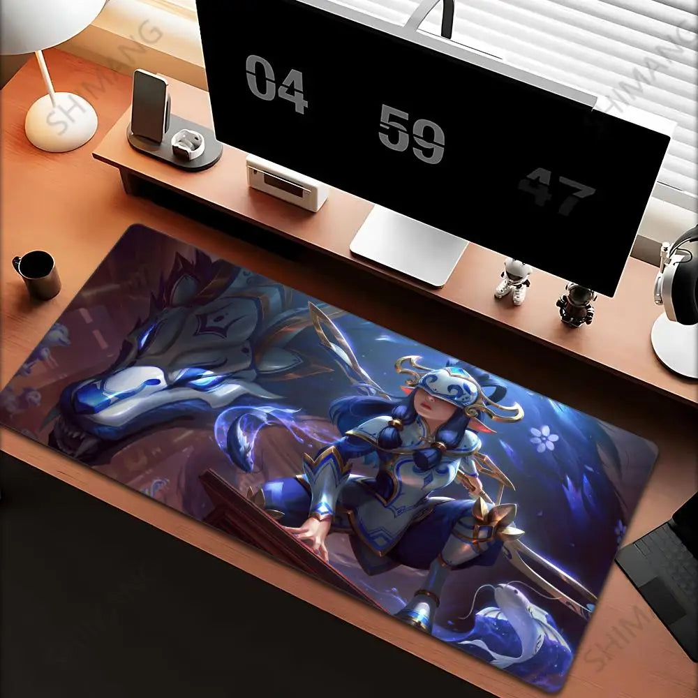League of Legends Kindred Mouse Pad Μεγάλο Mousepad για Gaming Υπολογιστής Anime Κορίτσι Ταπί Γραφείου Αξεσουάρ Laptop Gamer XXL Τάπητας Πληκτρολογίου