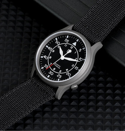 BERNY Titanium herenhorloge met kwartsmechanisme, AR-coating, saffierglas, modieus polshorloge, lichtgevend, VH31, ultradun polshorloge, waterdicht tot 5 ATM