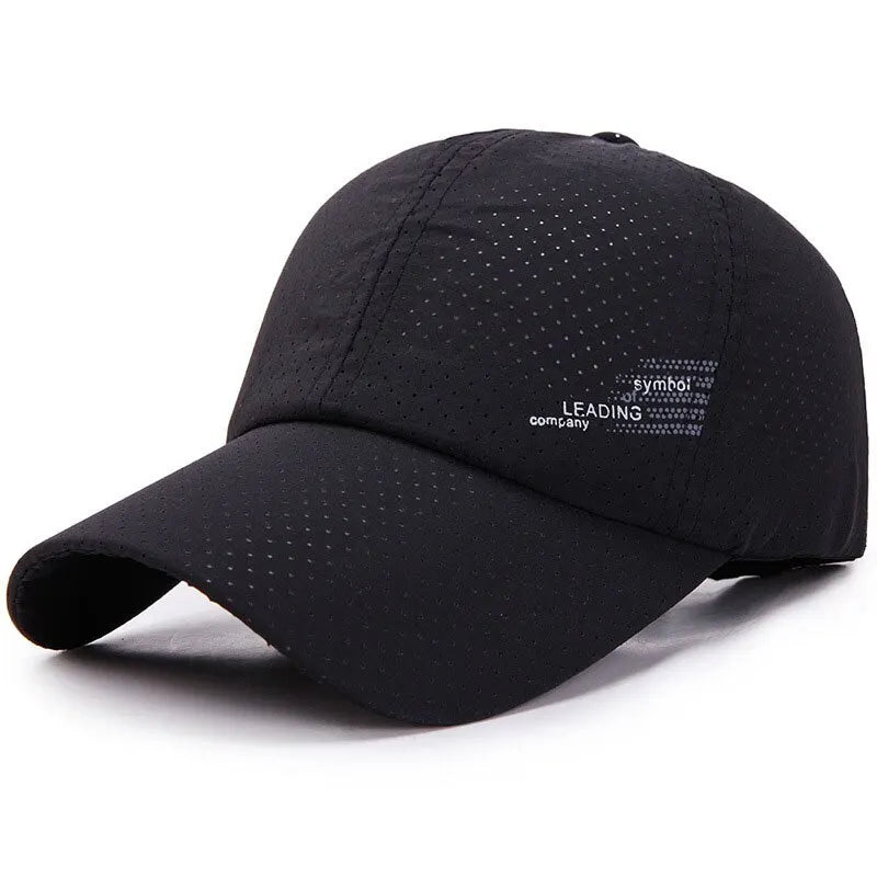 Quick Dry Baseball Cap Outdoor Sports Mesh Breathable Hat For Men Portable Hiking Fishing Sunbonnet Golf Adjustable Cap