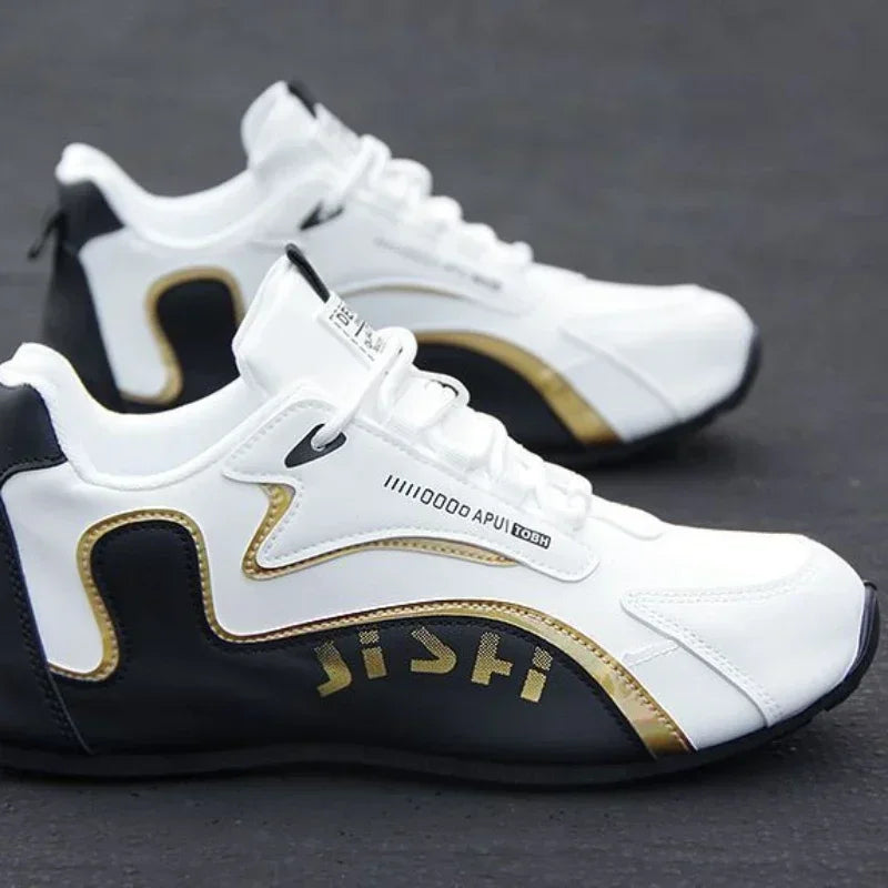 Wasserdichte Herren-Sneaker aus PU-Leder, lässige Sportschuhe, leichte, atmungsaktive, flache und rutschfeste Tennisschuhe, Zapatillas Hombre