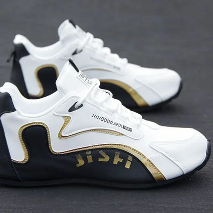 Wasserdichte Herren-Sneaker aus PU-Leder, lässige Sportschuhe, leichte, atmungsaktive, flache und rutschfeste Tennisschuhe, Zapatillas Hombre
