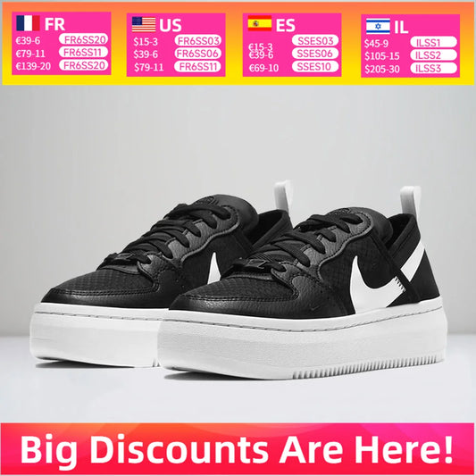 Nike Court Vision Alta lifestyle-sneakers voor heren en dames, casual sportieve comfortschoenen, CW6536-001