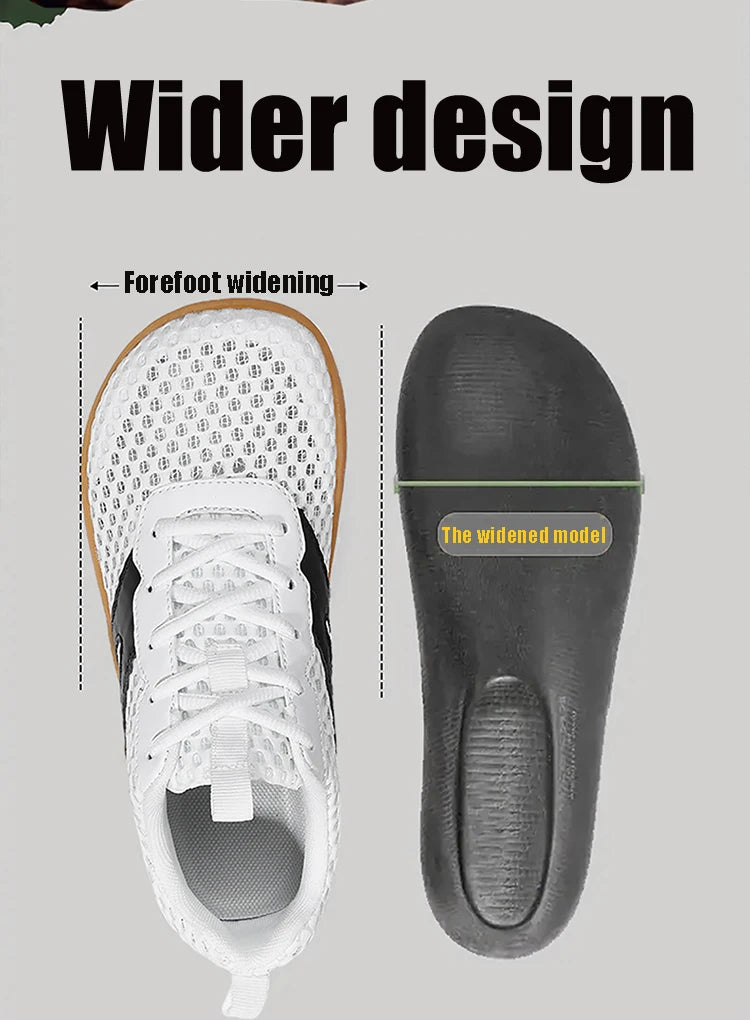 Men's Wide-Design Anti-Slip Casual Shoes Hiking Shoes Barefoot Loafers Multiple Colors Available Breathable Mesh Men's Footwear
